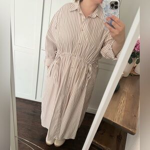 Maxi Button Down Striped Dress